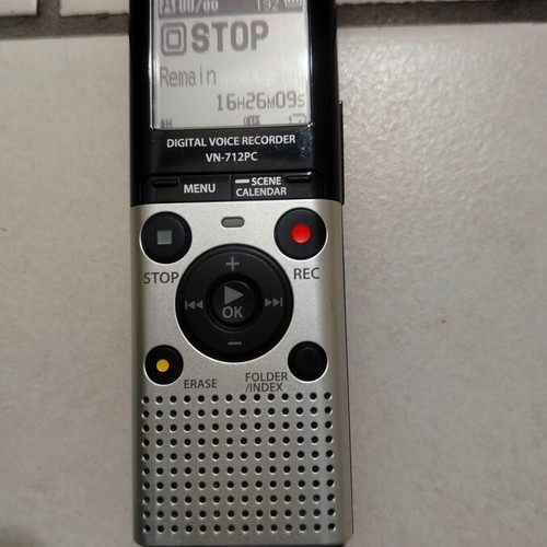 Olympus VN-712PC digital voice recorder used