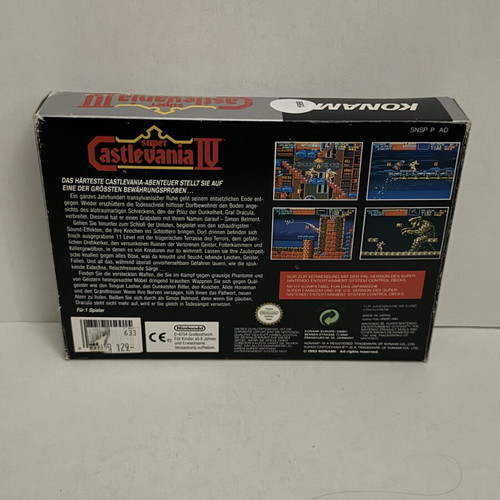 Super Castlevania IV Super Nintendo game used, PAL German edition