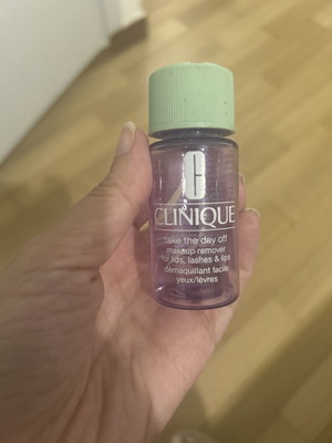 Small empty Clinique makeup remover bottle 30 ml used