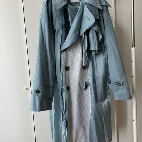 Maison Martin Margiela coat used, turquoise, size 40 French