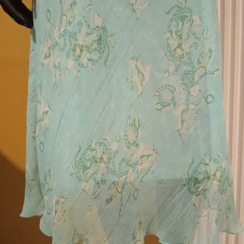 Zero Floral Maxi Dress Size 42 XL New, Turquoise Multicolor