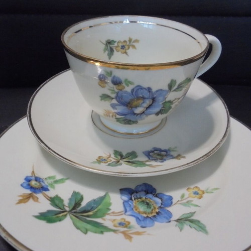 Napoli Dekoreret I Danmark porcelain set used, cup with two saucers
