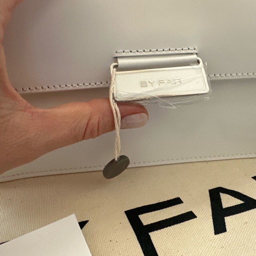 By Far leather white handbag new