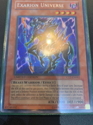 Exarion Universe Yu-Gi-Oh! card like new, vintage