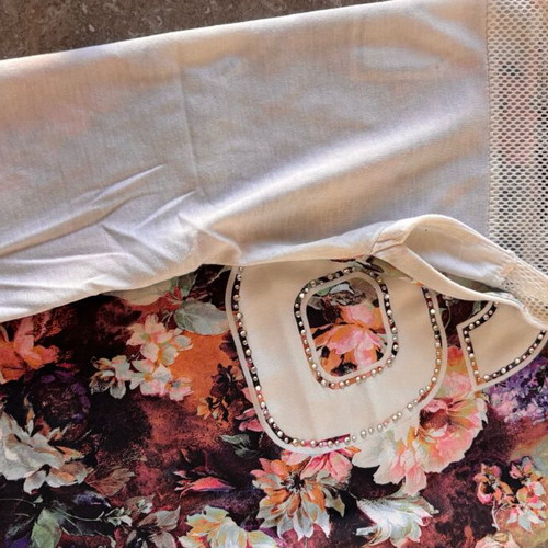 Women's blouse like new, white with floral design, size S