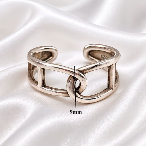 Handmade open ring from 925 silver new