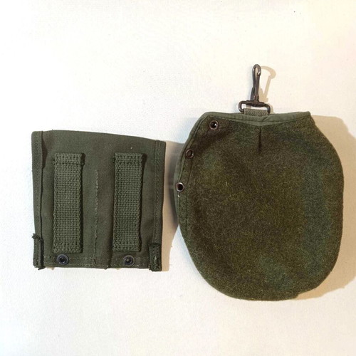 Cannabis cartridge pouch for 30 M-1 carbine and felt canteen case used