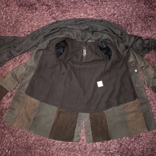 Isaac Sellam Experience leather coat size 36 used, brown