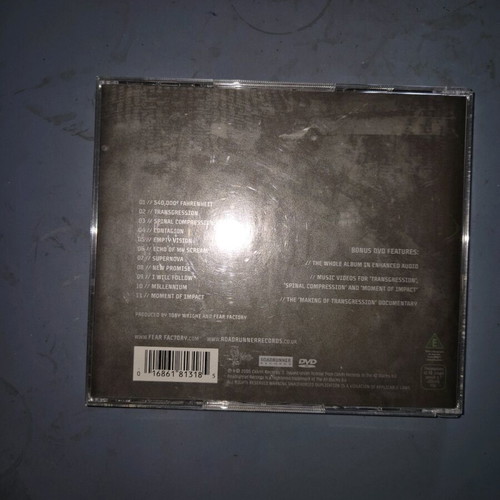 Fear Factory Transgression CD and DVD used with scratched packaging