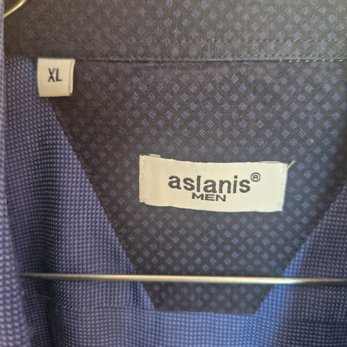 Aslanis men's shirt new, size XL, blue