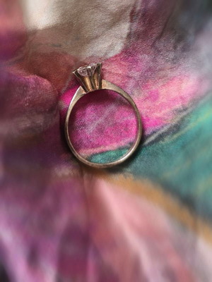 Сребърен пръстен с камък като нов, 3гр, 18мм