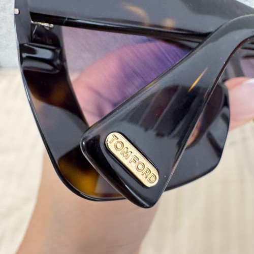 Tom Ford Hutton-02 TF664 Oversized Sunglasses brand new, dark Havana