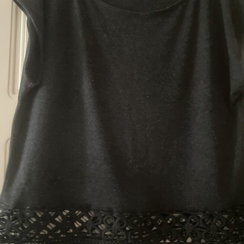 Mohito Collection Black Blouse size L like new with lace and fringes