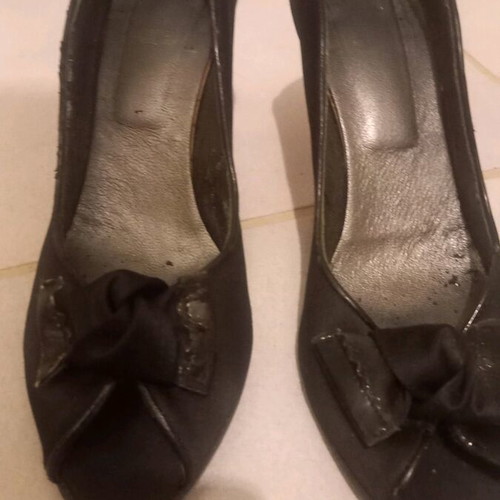 Peep Toe Black Pumps Size 40 Used