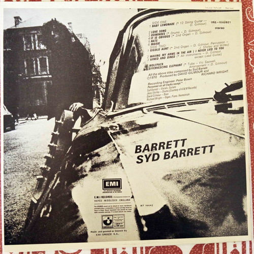 Barrett vinyl new, Rock (Harvest 062-1045921)