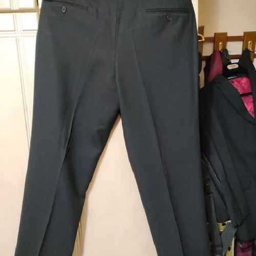 Aslanis Men Suit size 52 like new, black wool blend