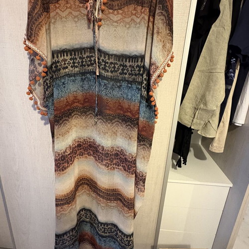Lucifair women's kaftan like new, beige and brown, size 4XL