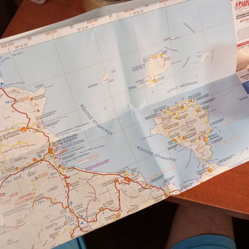 Argolis map used, prefecture and city plans
