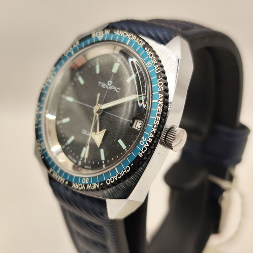Tempic vintage men's wristwatch, new old stock