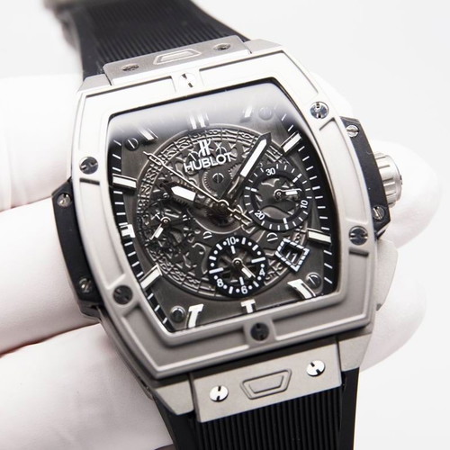 Hublot Premium Men's Watch with Skeleton Dial and Rubber Strap new