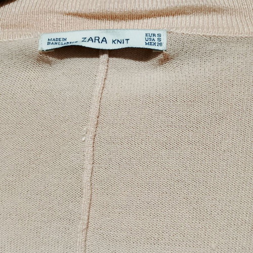 Zara cardigan used, three-quarter sleeve, salmon color, size S