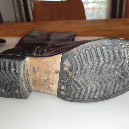 Wehrmacht boots used, dark brown, size 46
