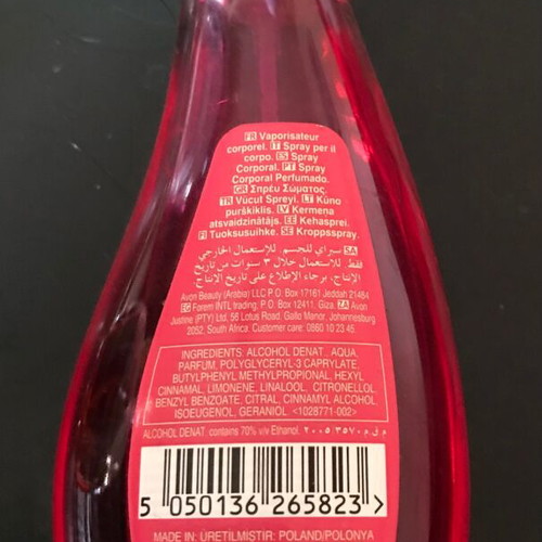 Avon Encanto Irresistible body spray used 100 ml