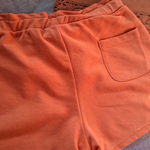 Zara girls' set used, brown and orange blouse with shorts