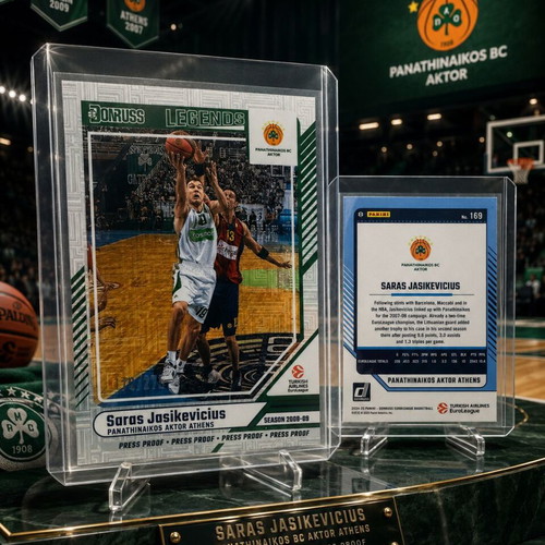Saras Jasikevicius Legends Press Proof Card Panini EuroLeague Donruss 2024-25 New
