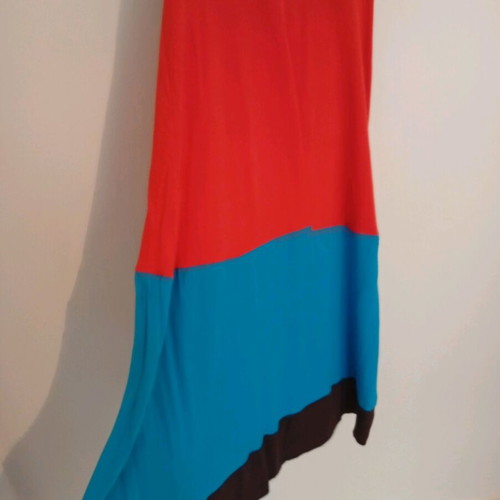 Summer dress women's like new, blue and red, size M