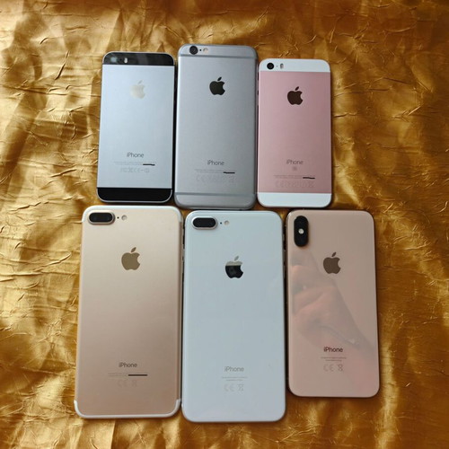 Apple iPhone collectible set of 6, 5s, 6, SE 2016, 7 Plus, 8 Plus, XS