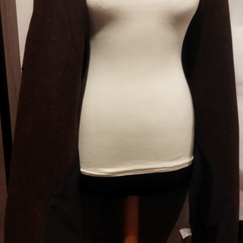 Women's wool long coat used, brown