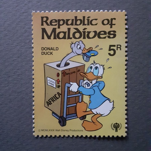 Σετ 9 γραμματοσήμων Maldives Disney Postal Scenes MNH 1979