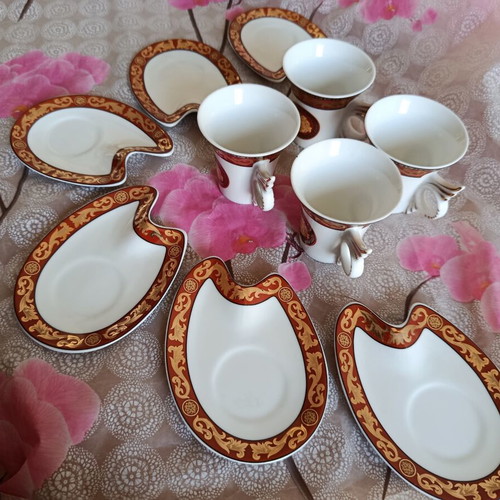 Limoges France tea set unused, 4 cups and 6 saucers