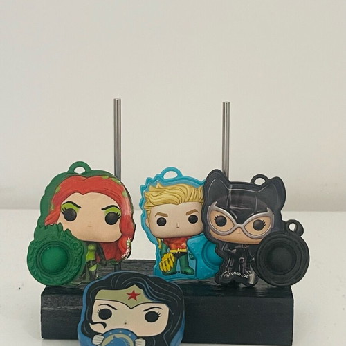 DC Kinder Joy Set Stress Ball with Aquaman, Catwoman, Poison Ivy and Wonder Woman