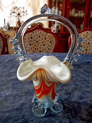 Crystal handmade basket 20 cm