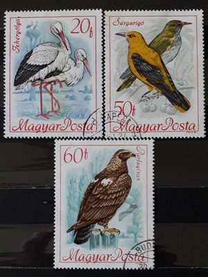 Пощенски марки Унгария 1968, защитени птици комплект от 3, нови
