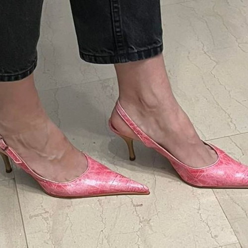 Smart Cronos pumps used, size 39, pink knitter leather