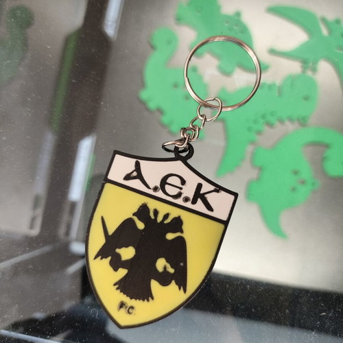 AEK keychain 3D printed in PLA