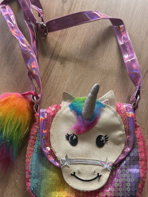 Unicorn crossbody bag like new, multicolor