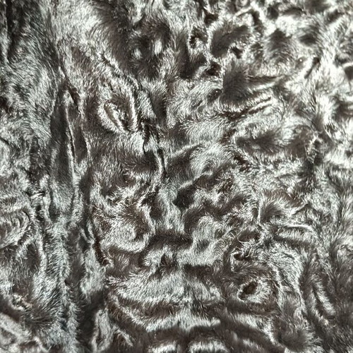 Vintage 80s fur used, black with suede sleeves, size M/L