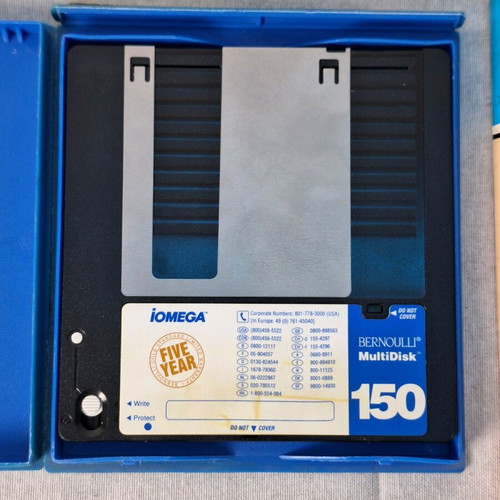 Iomega Bernoulli 150 Book and Disk Set used, vintage computing