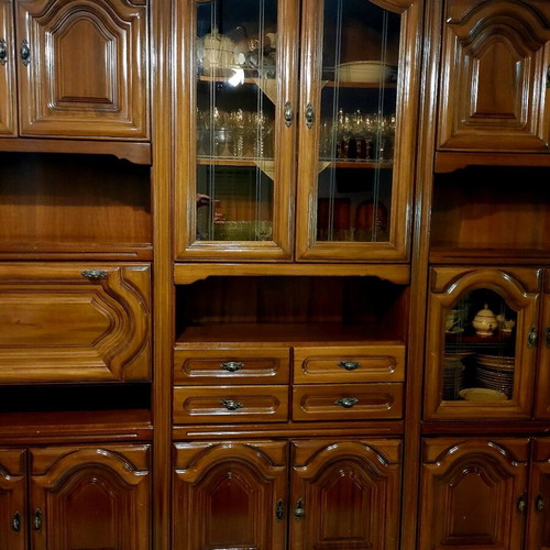 Living room unit like new, solid oak wood, 3 pieces