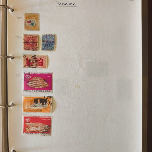 Panama Stamp Collection used 1906-1968 with historical themes