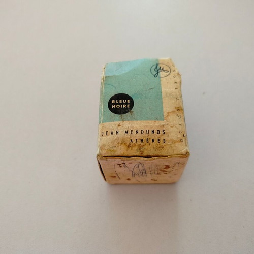 Menounos ink in glass bottle used, 60s-70s era