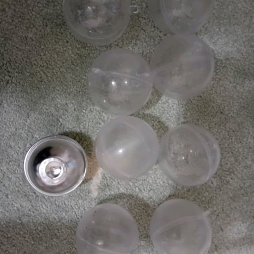 Μπάλες για bathbombs σαν καινούργιο, 8 διαφανείς και 1 μεταλλική