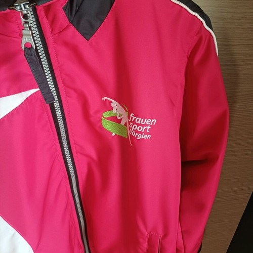 Windbreaker jacket red medium like new with free t-shirt
