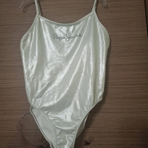 Pepe Jeans one-piece swimsuit silver shiny, like new