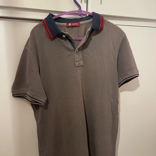 Polo shirt used, size M, gray