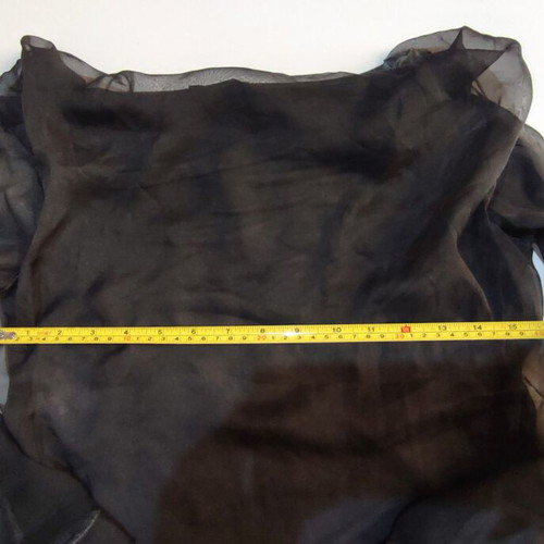 Silk-Viscose Top new, cloudy grey, XS/S with sequin detail